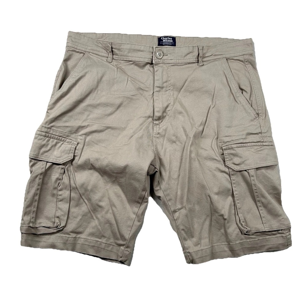 Charles Wilson Shorts Mens 38 Cargo Khaki Beige Camping Outdoors Stretch